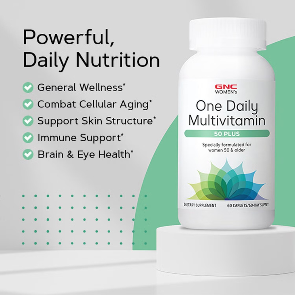 GNC WOMEN'S ONE DAILY MULTIVITAMIN 50+ 60