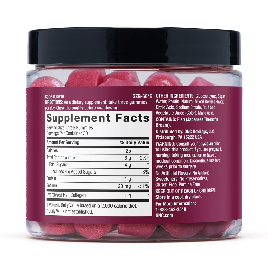 GNC PREMIER COLLAGEN W/BERRY GUMMY (30Serv)
