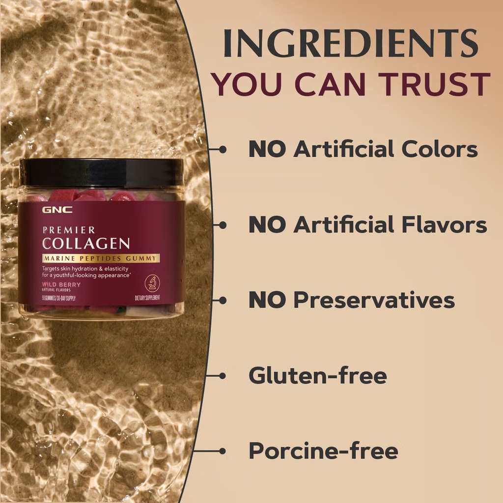 GNC PREMIER COLLAGEN W/BERRY GUMMY (30Serv)