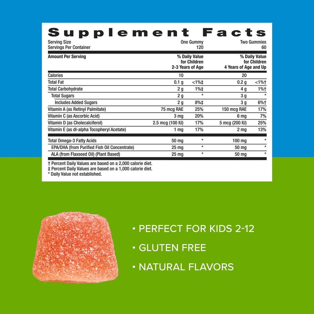GNC KIDS GUMMY DHA 2-12 120