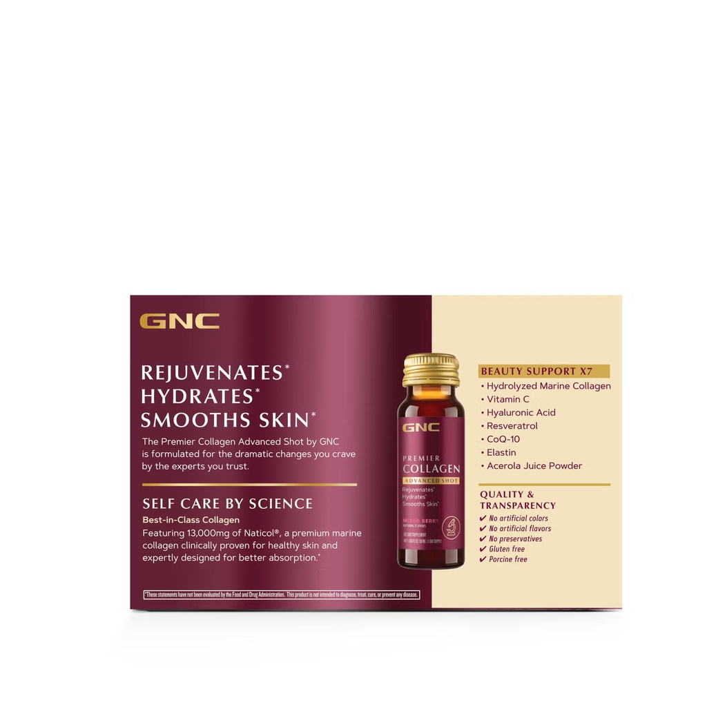 GNC PREMIER COLLAGEN PEPTIDES SHOTS 50ML