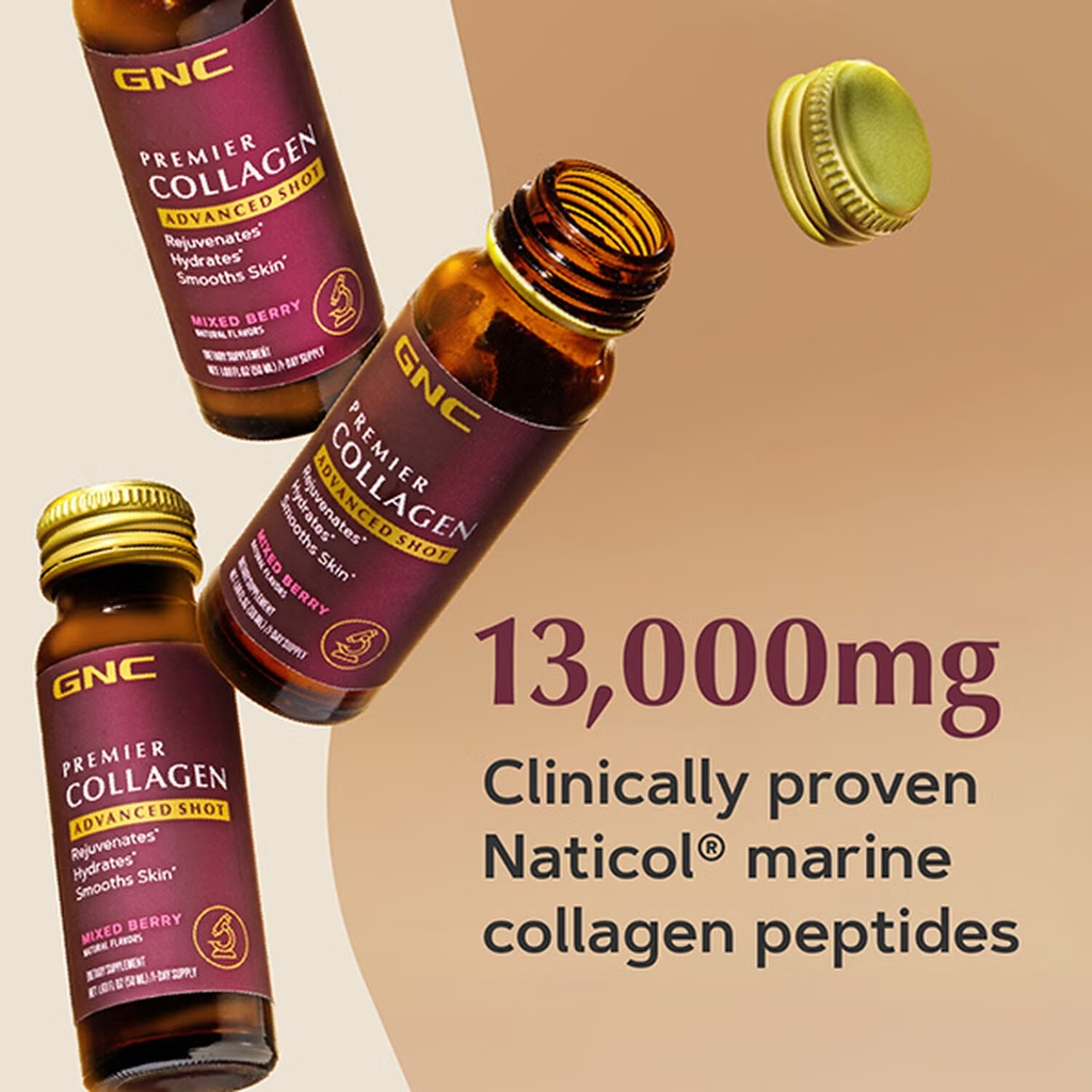 GNC PREMIER COLLAGEN PEPTIDES SHOTS 50ML