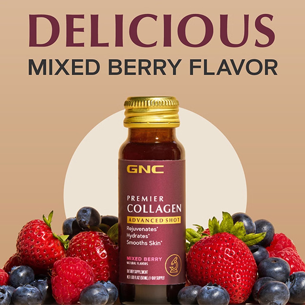 GNC PREMIER COLLAGEN PEPTIDES SHOTS 50ML