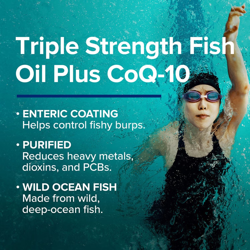 GNC TRIPLE STRENGTH FISH OIL & COQ10 60