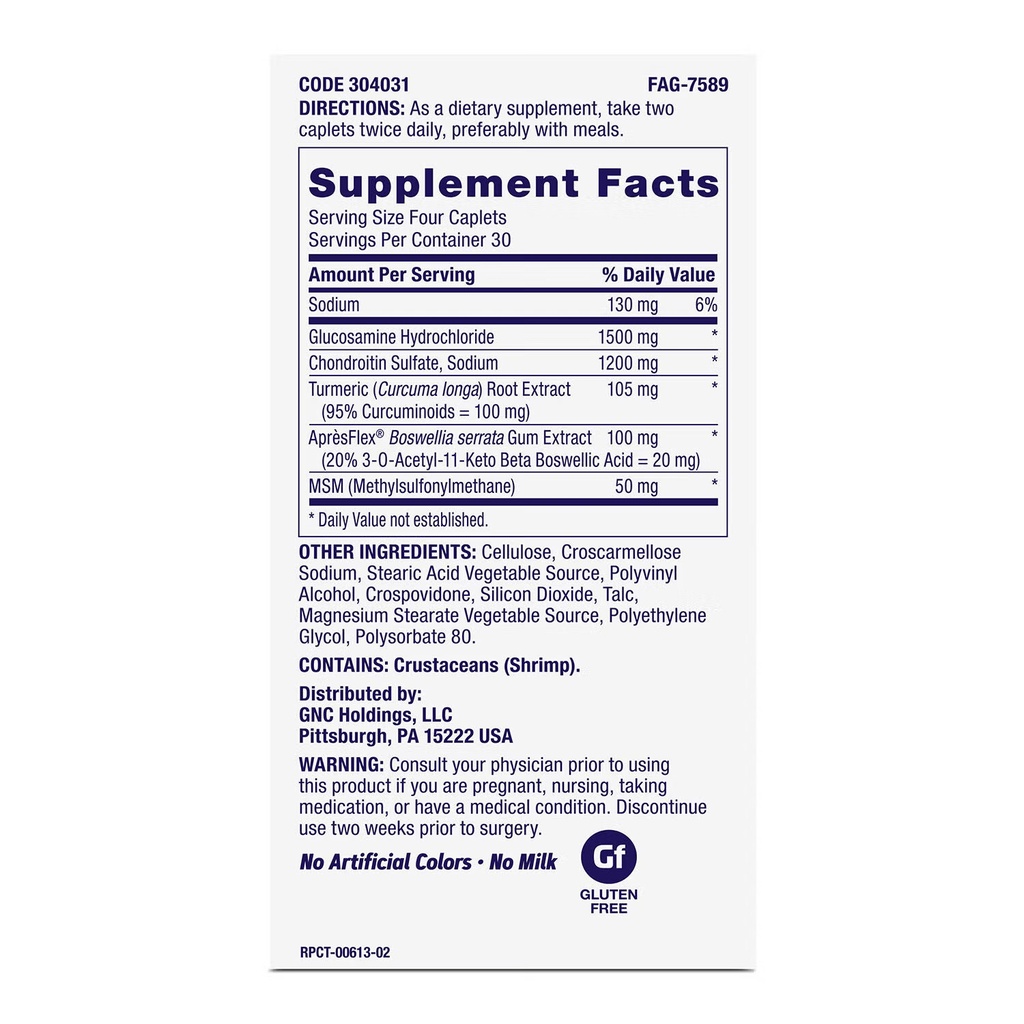 GNC TRIFLEX FAST ACTING 120's