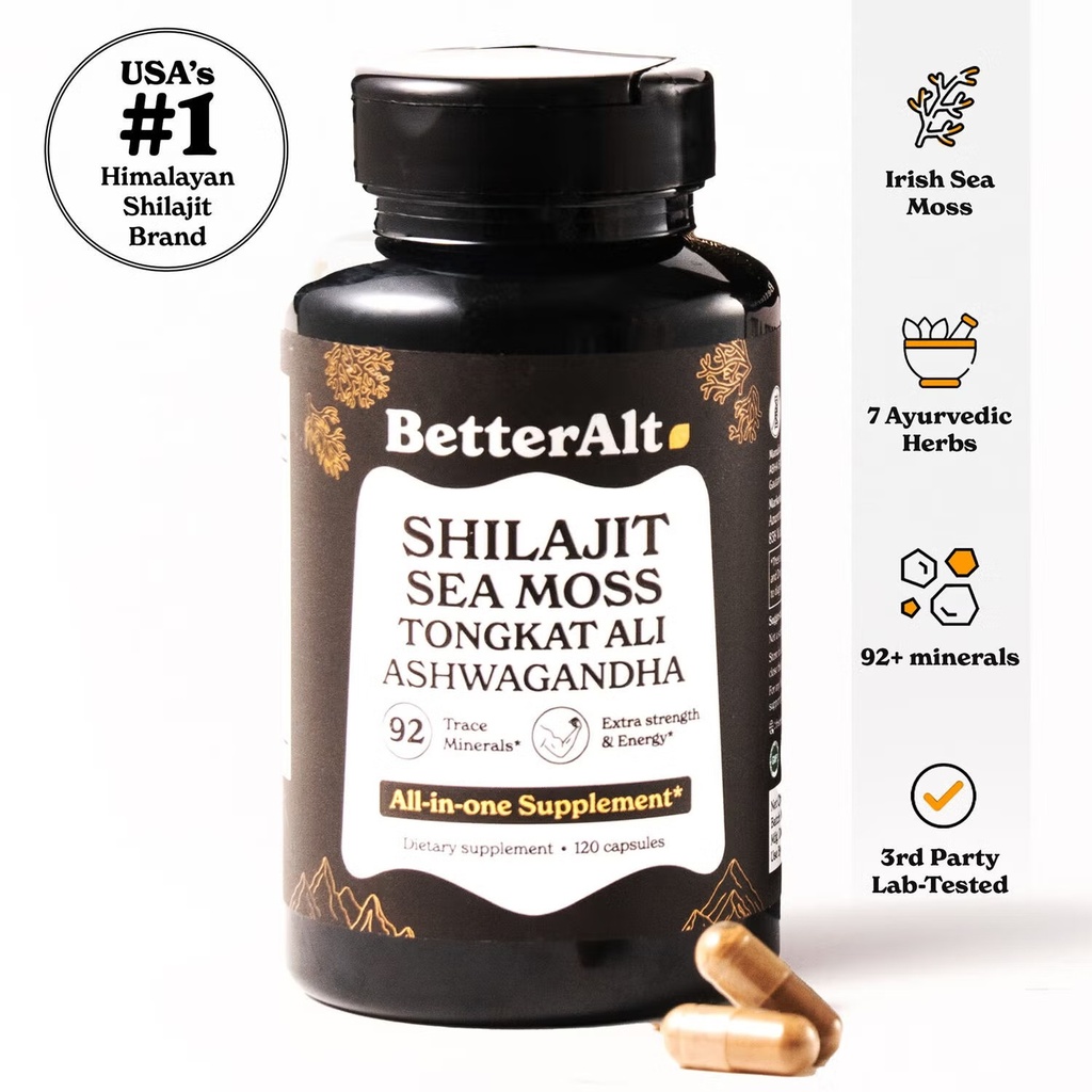 BETTERALT SHILAJIT SEAMOSS 120 CAPS