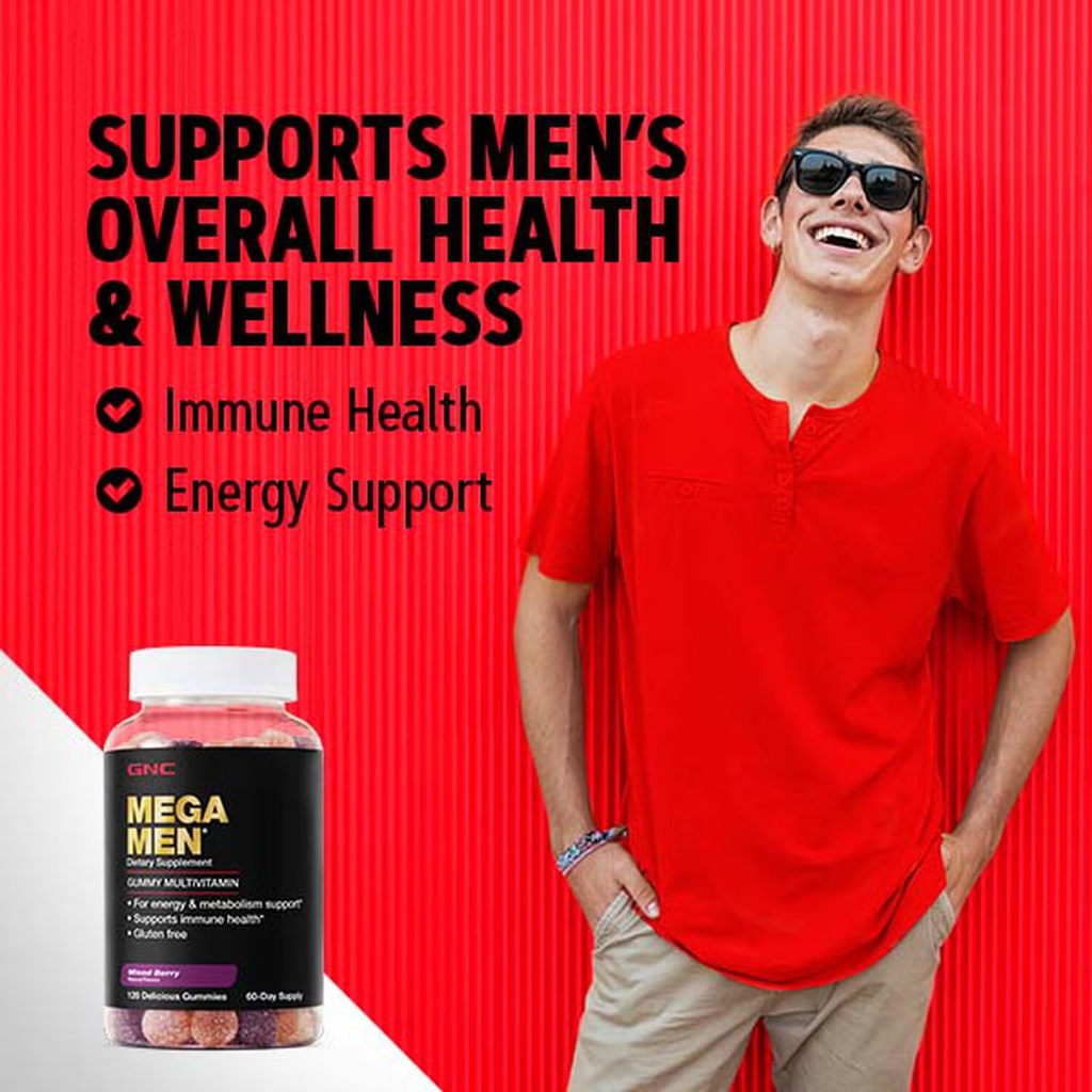 GNC MEGA MEN MULTIVITAMIN GUMMY 120
