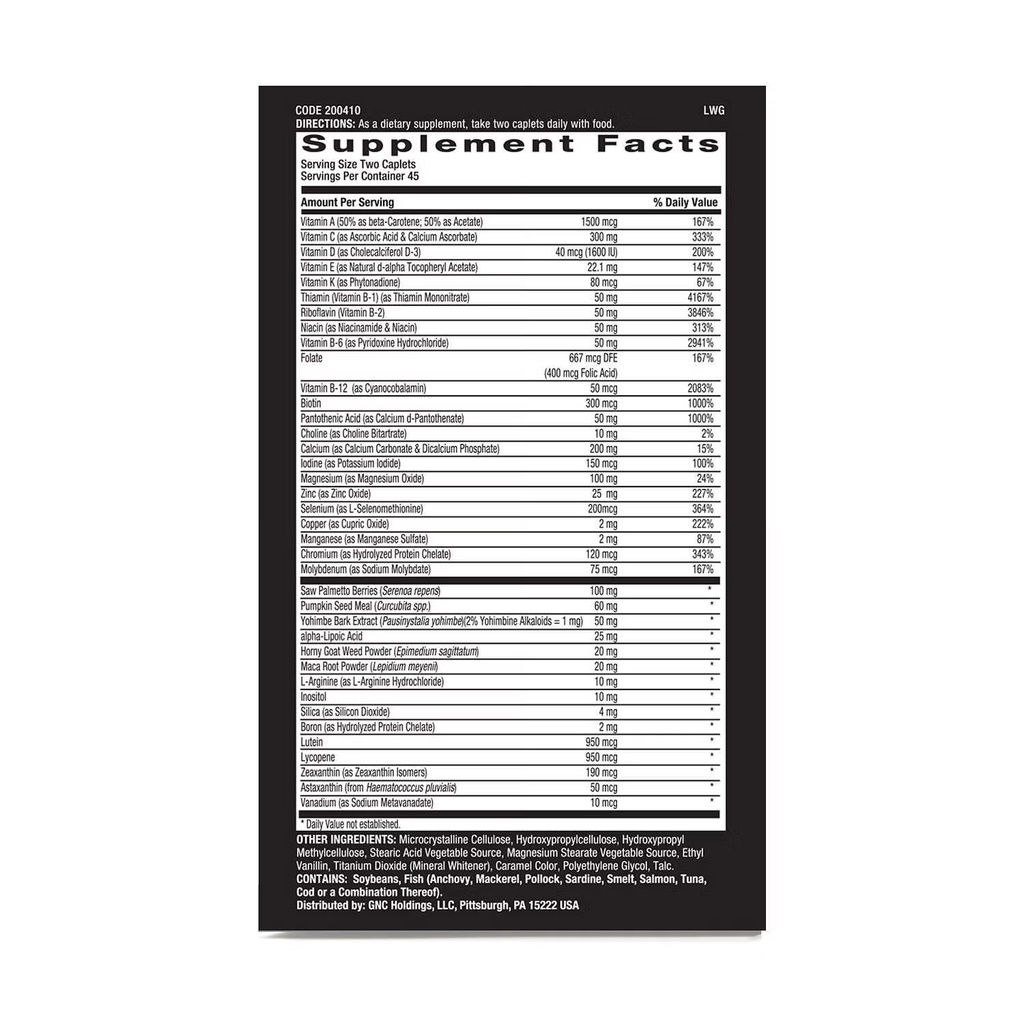 GNC MEGA MEN PROSTATE & VIRILITY 90s