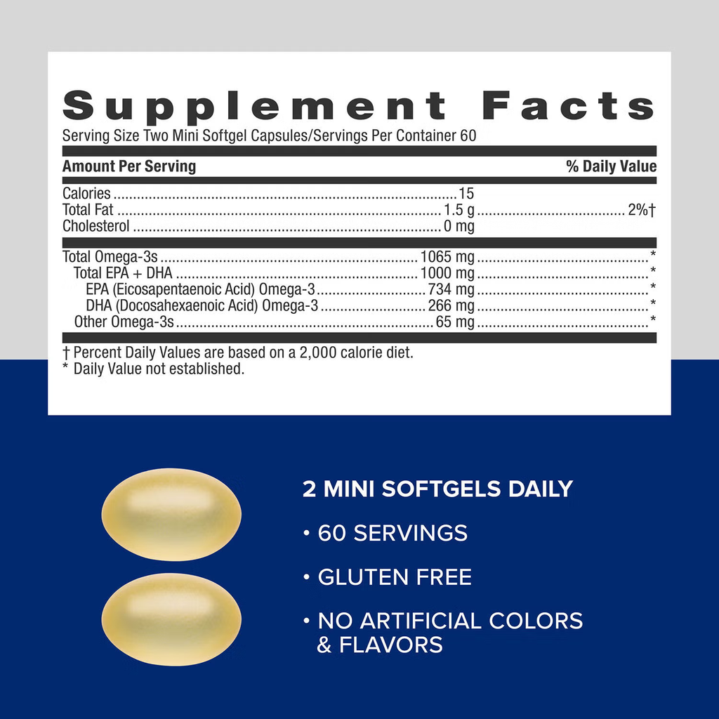GNC TRIPLE STRENGTH FISH OIL MINI 120