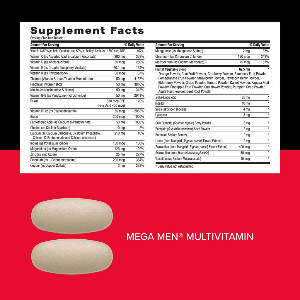 GNC MEGA MEN PERFORM & VITALITY VP