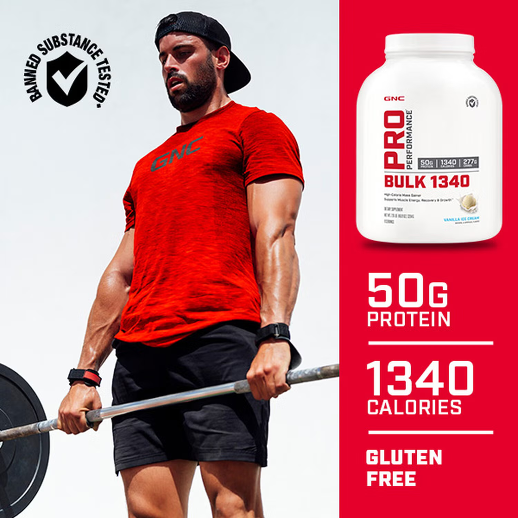 GNC PP BULK GAINER 1340 VAN ICE CRM 12LB