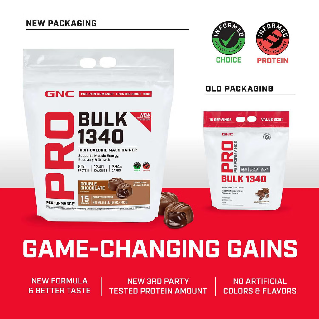 GNC PP BULK 1340 DOUBLE CHOC 12LB