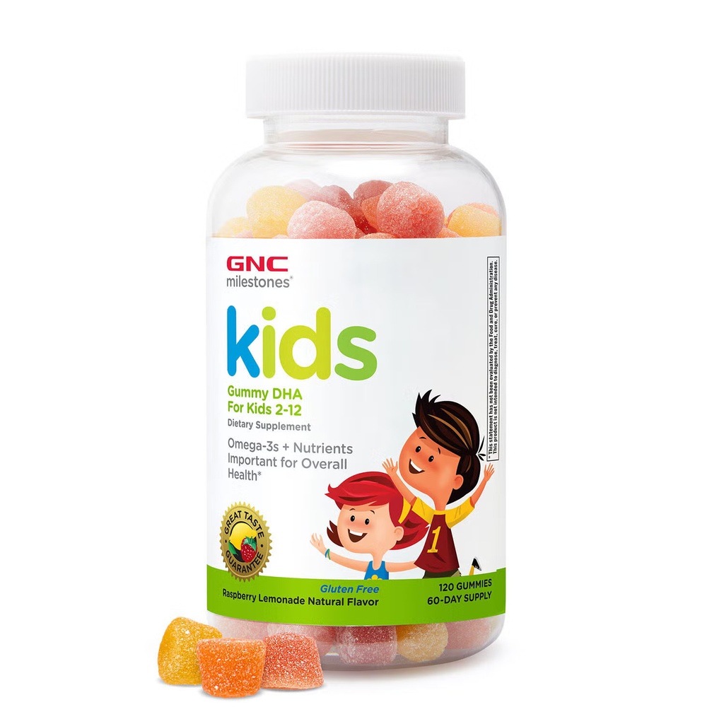GNC KIDS GUMMY OMEGA+DHA 2-12 120's