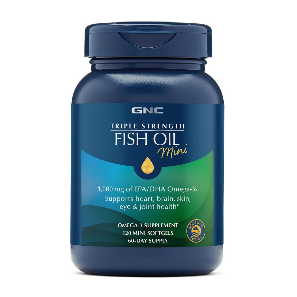 GNC TRIPLE STRENGTH FISH OIL MINI 120's