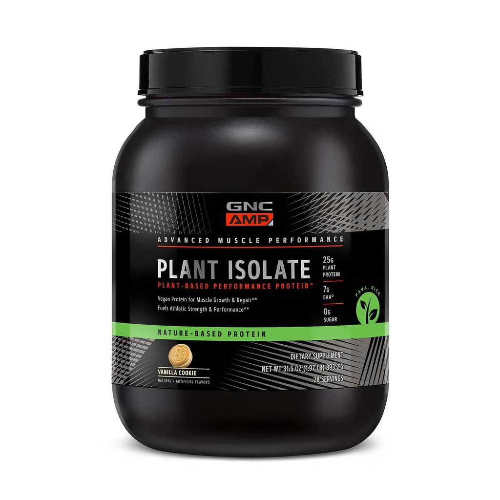 GNC AMP PLANT ISOLATE VANILLA COOKIE 1.97LB