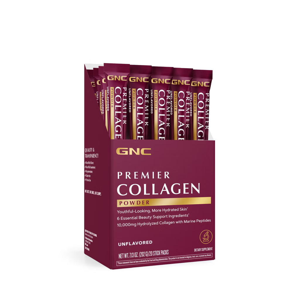 GNC PREMIER COLLAGEN POWDER UNFLAVOURED (20 Sachets)