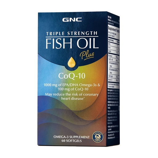 [GN9074014] GNC TRIPLE STRENGTH FISH OIL & CoQ-10 60's