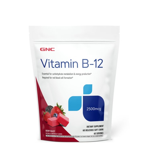 [GN9094026] GNC VITAMIN B-12 SOFT CHEW 2500MCG BERRY 60
